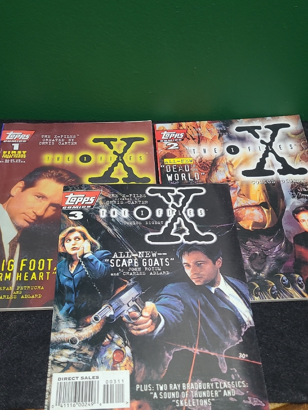 Topps Comics The X-Files Comic Lot Issue #1 Alt Cover Art, #2, #3